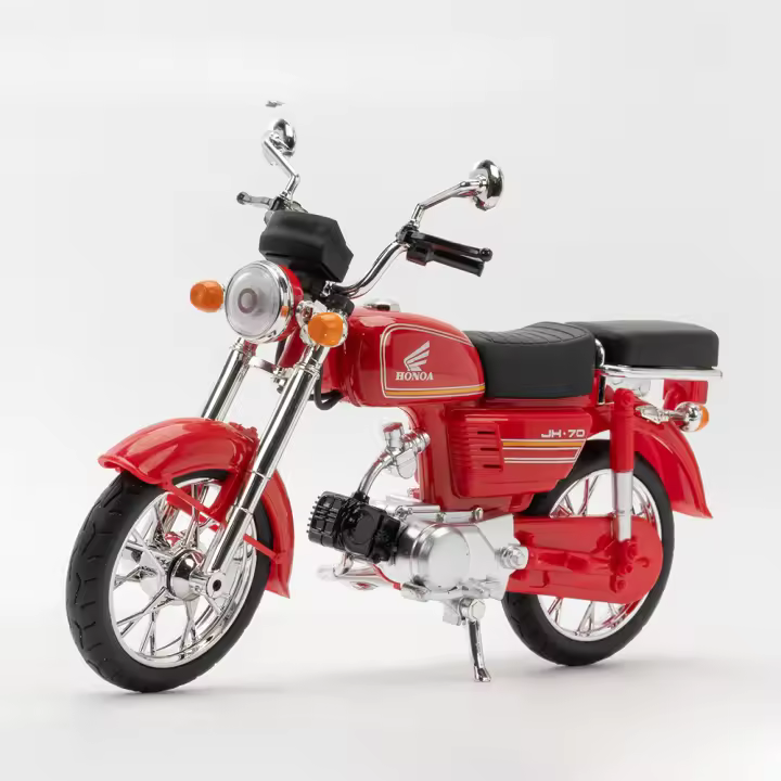 Honda JiaLing JH-70 Motocicleta De Escala 1/12 Para Niños Juguetes De Aleación De Metal Con Música Y Luz Absorción De Choque Clásica Regalo Ideal Para Coleccionistas - 1