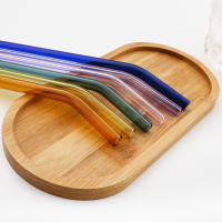Juego De 8 Pajillas De Vidrio Borosilicato Alto Reutilizables Multicolor Ecológicas Para Cocktail Smoothie Té Con Bulbos - details 5