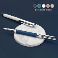 HongDian 1843 Pluma Fuente De Acero Inoxidable Con Patrón Ondulado Regalo Estilo Elegante Con Nibs EF F Estación De Trabajo - details 22