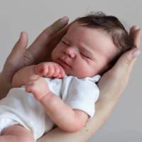Muñeca Bebé Realista De Silicona Suave 48cm BZDOLL Con Piel Pintada 3D Y Ojos Abiertos Como Recién Nacido Regalo De Cumpleaños Para Niñas - details 3