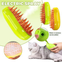 Cepillo De Aseo Eléctrico Para Mascotas - Cepillo De Silicona Suave Para Baño Y Eliminación De Pelo Para Gatos Y Perros - details 0