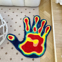 Carpetas De Palma Hechas a Mano Alfombra Tejida En Plush Suave Y Fluffy Múltiples Colores Decoración Para El Hogar Sala De Estar Dormitorio Estilo Aesthetic - details 2