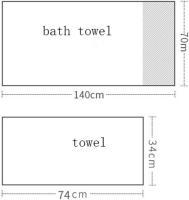 Juego de 3 toallas de Mano para baño, toallas absorbentes suaves de Algodón para baño, toallas de Spa, toalla de 34*74cm, Toalla de baño 70*140cm - details 0