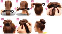 Esponja para hacer moños, espuma para el Cabello, torcidor de Cabello Francés, envoltura para hacer El Cabello, Banda a presión, donut para Cabello, herramienta para hacer moños de ballet, soporte para Cabello, pinzas de Esponja, rizador de Cabello, Don - details 4