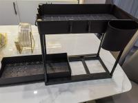 Organizador De Baño Y Cocina Con Dos Cajones Deslizantes Y Ganchos Estante De Almacenamiento Multifuncional Para Fregadero - details 11