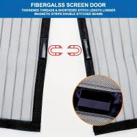 Cortina De Puerta Suave Magnética Sin Necesidad De Tiras Magnéticas Mosquitero Para Verano Con Bordado Encriptado Instalación Exterior Tipo De Ventana Plana - details 5