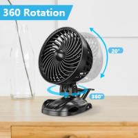 Mini Ventilador USB con Clip, Ventilador con 9 Velocidades, Ventilador de Mesa Portátil 2 en 1, Ventilador de Mesa Silencioso,  Ventilador con Pinza, Ventilador de Clip Ventilador USB, NO RECARGABLE - details 4
