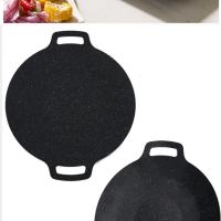Sartén De Asado Redonda Aluminio No Adherente Para Barbacoa Y Frying Pánuelo De Sartén Para Grill Top Griddle Pan BBQ Al Aire Libre Placa De Barbacoa De Hierro Fundido - details 17