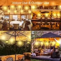 1PC Luces De Fuego Solar Colgantes Con 480LED Estrella En 8 Modos Impermeables Para Decoración De Navidad Y Halloween En Exteriores - details 1