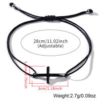 Pulsera De Cuerda Simple Con Cruz De Acero 30mm Protección Dual Hombre Mujer Diseño Unisex Regalo Nuevo 2024 De Go2boho - details 3
