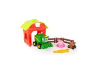 TOMY - JOHN DEERE KIDS - Build-A-Buddy - Granja con Tractor Cosechadora y Cochecitos Caballo y Cerdo - De Plástico - Para Mayores de 3 años - details 0