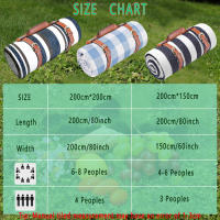 Manta De Picnic Extra Grande 80"x 80" Impermeable Y Plegable Para 8 Adultos Ideal Para Playa Camping Parque Hierba Interiores - details 5