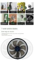 Ventilador Plegable de Viaje de 8 Pulgadas con Mando a Distancia - Ventilador Portátil de Pie Ultraportátil, Ideal para Hogar, Oficina y Camping. 3 Velocidades, Batería Recargable de 7200 mAh, Oscilación Automática y Funcionalidad de Mesa con Base Ultrasi - details 2