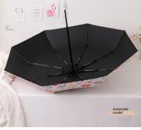 Paraguas de viaje plegable compacto anti-UV, 99% de protección UV, a prueba de viento y lluvia, pequeño, ligero y moderno para hombres y mujeres. - details 5