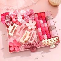 Accesorios De Pelo Fashion Dopamine Para Mujer Set De 53-163 Piezas Círculos Elásticos Coloridos Con Flores Regalo Para Fiestas Diarias - details 0