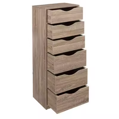 Cajonera Factory Cuadros de 6 Cajones para Almacenamiento de Oficina, Salón y Dormitorio en 2 Tamaños de Cajones A4 - 1