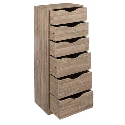 Cajonera Factory Cuadros de 6 Cajones para Almacenamiento de Oficina, Salón y Dormitorio en 2 Tamaños de Cajones A4 - 1