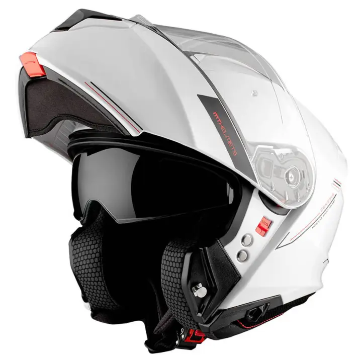 CASCO DE MOTO MODULAR MT HELMETS GENESIS SV SOLID BLANCO - 1