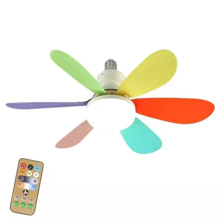 Ventilador De Techo LED 40W Con Control Remoto Y Luz Ajustable Para Dormitorio Y Tienda Colorido Ventilador Pendente Para Interior - 1