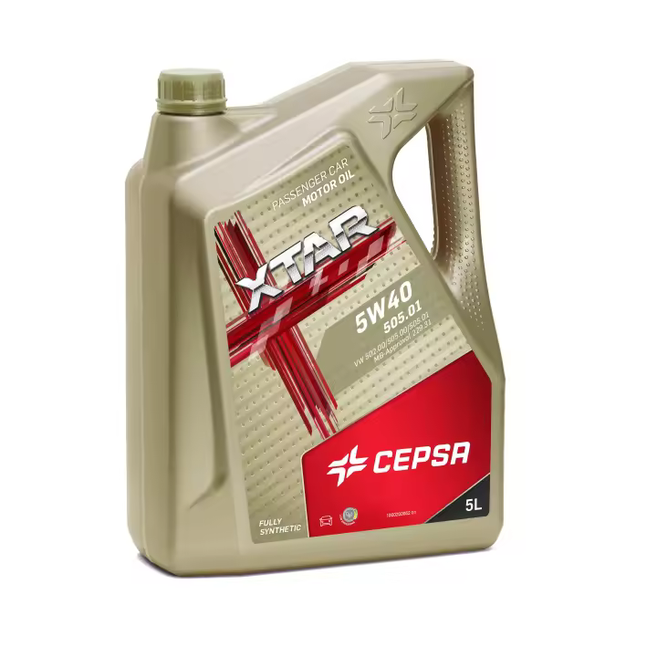 Aceite Motor Cepsa Xtar 505.01 5W40 5L - Protección Motor - 1