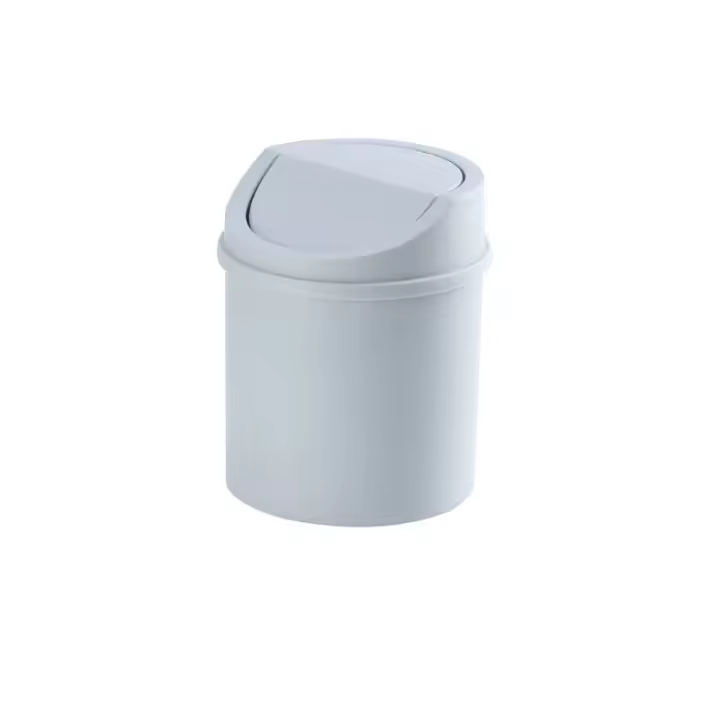 Mini Papelera De Escritorio Pequeña Cubeta De Basura Con Tapa Para Dormitorio Almacenamiento De Espacio Limpia Casa Y Oficina - 1