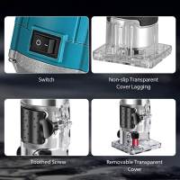2000W Enrutador de Madera eléctrico de 6 velocidades ajustable Trimmer Eléctrico Fresado de carpintería Grabado Ranurado Máquina de Corte Herramienta de enrutador de talla - details 5