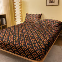 Sábana Ajustada Geométrica Imprimida Mate Para Dormitorio Sin Almohadas Incluidas 100% Poliéster Tejido a Tazo Largo - details 1