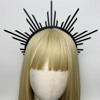 Halocrown Tiara Griega Barroca De Mujer Adorno De Cabello Estilo Solar De Diosa Accesorio De Moda Para Fiestas Material Plástico - details 7