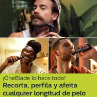Recortadora, Barbero y Afeitadora Philips OneBlade Pro 360 QP6542/15 - Cara y Cuerpo, Recorta, Perfila y Afeita, Batería 90min, 14 Ajustes Corte, Seco y húmedo, Cable para carga USB incluido. No incluye cargador - details 0