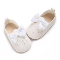 Zapatos De Caminar Para Bebés Niñas Primavera Verano Con Lazo Suaves De Algodón Resistente a Golpes Cierre SLIP-ON Transpirables Talla True - details 7