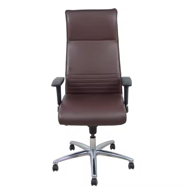 Piqueras Y Crespo Sillón de Dirección Ergonómico y Crespo con Mecanismo Sincro y Regulable en Altura en Similpiel Marrón Oscuro - 1