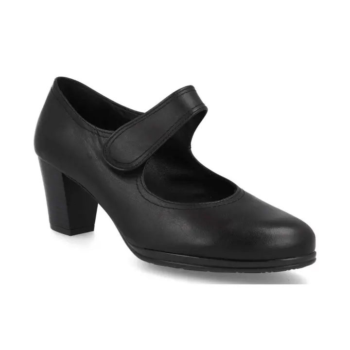 1045 - BDA ZAPATOS DE MUJER   COLORES : NEGRO  TALLAS: 35 AL 41  CORTE EXTERIOR: PIEL  FORRO INTERIOR: TEXTIL  PLANTILLA: PIEL  ALTURA TACÓN / CUÑA : 6,5 CM.  PISO : SINTÉTICO - 1