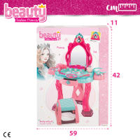 COLORBABY - Tocador de maquillaje para niñas 57x24x75 cm con taburete 22 cm, luz y sonido, secador de juguete, diadema, pintalabios, perfume, esmaltes, collar, pulseras, peine, anillos, tocadores infantiles, juguetes niña 3 años - details 6