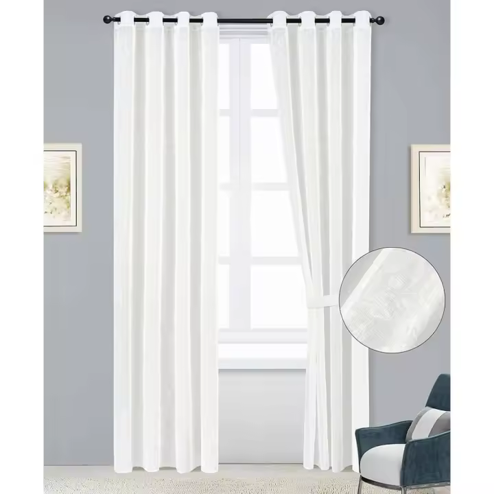 FARFALLAROSSA® | Cortinas Dormitorio 1 Piezas 140x260 CM Blackout Curtains con Ojales Cortinas Grises Opacas Cortinas para Habitacion Salon/Comedor - 1