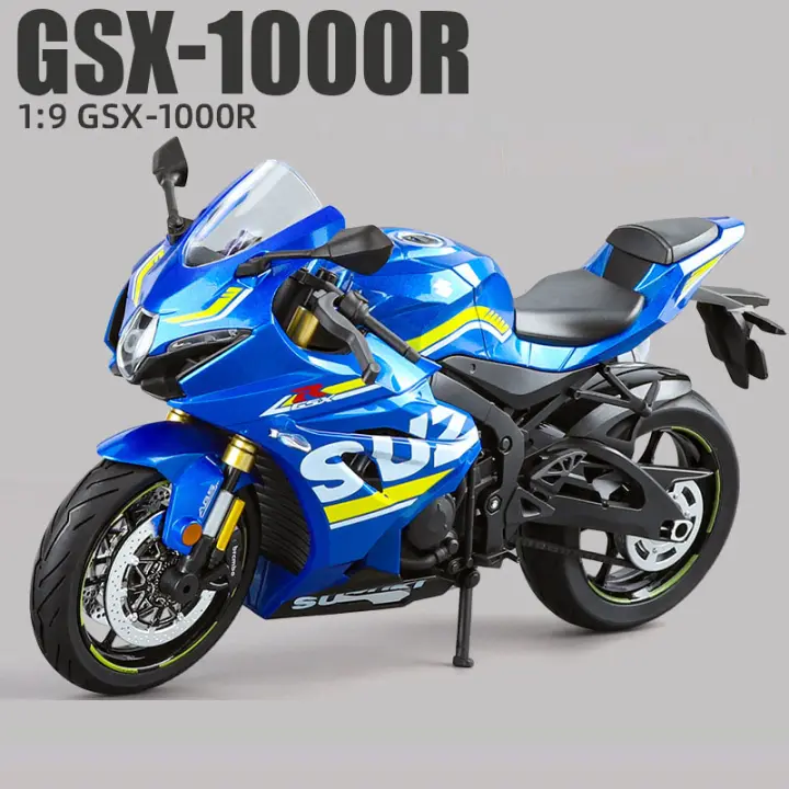 Modelo De Motocicleta SUZUKI GSX-1000R a Escala 1:9 Para Niños Juguetes De Metal Con Ruedas De Aleación Absorción De Choques Regalo Para Niños Boys - 1