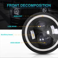 NLpearl Faros LED De 7 Pulgadas Para Jeep Wrangler off Road 4x4 Lada Niva Urban H4 Halo Angle Eyes 12V 24V Luz De Cabeza Para Coche - details 4