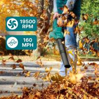 Soplador de hojas eléctrico inalámbrico, 3000W, 21V, 2 modos de velocidad, para el cuidado del césped, Soplador de hojas sin cuerda Patio, batería Makita de 18V - details 1