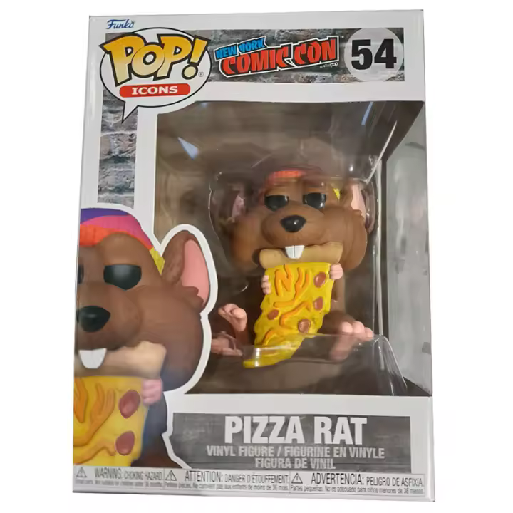 Figura Pop New York Comiccon Pizza Rat Exclusive-Figura de Vinilo Coleccionable - Idea de Regalo- Mercancia Oficial - Juguetes para Niños y Adultos - Movies Fans - Muñeco para Coleccionistas y Exposición - 1