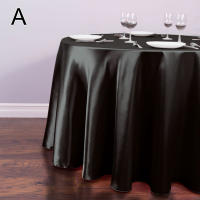 Elegante Sábana De Satén Blanca Para Mesa Redonda 145 Cm Teléfono Liso Brillante Para Bodas Banquetes Cumpleaños Y Decoración De Restaurantes - details 1