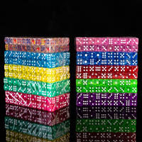 10Pcs Dados De 6 Cara Con Bolsa De Cuerda 14MM Acrílico Para Juegos De Mesa Fiesta Juego De Apuestas Cubos Digitales - details 3