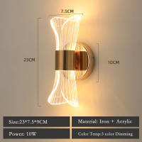 Lámpara De Pared Moderna De Lujo LED En Acrílico Para Dormitorio Y Sala De Estar Iluminación Creativa Para Hotel Y Hogar - details 2