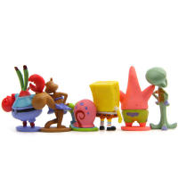 Figuras De Acción SpongeBob Para Niños Juguete De Bob Esponja Cangrejo Jefe Patricio Decoración De Pecera Bandai PVC 3.5-14.5cm - details 10