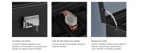 SONGMICS Caja de Relojes, Estuche de Relojes con Tapa de Cristal de 2 Niveles, con Cerradura, 1 Cajón, para Anillos, Pulseras, Regalo Ideal, Cuero Sintético Negro y Forro Gris/ Cuero Sintético Negro y Forro Negro/Cuero Sintético Negro y Forro Rojo Vino - details 5