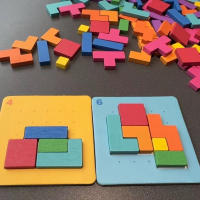 Juego De Rompecabezas Colorido Para Niños Juguetes De Madera Desafío Mental Para Dos Jugadores Regalo Educativo Para Niños Entre 3 Y 6 Años - details 3