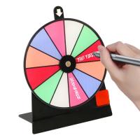 Rueda Del Destino Antideslizante Con Base Y Tablero Acrílico Borrrable Juego De Ruleta De 12 Ranuras Para Mesa Accesorios De Fiesta - details 7