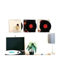 Estante de pared para discos de vinilo transparente, paquete de 8, soporte de exhibición de discos de álbum de acrílico - details 2