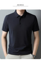 Camisa Polo Casual Para Hombres Manga Corta Color Sólido Moda Top Antipelusa De Algodón Estilo Versátil Para Primavera Y Verano - details 9