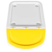 vidaXL Cubos de basura apilables con tapa 3 uds PP blanco 78 L - details 4