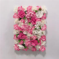 Pared De Flores Artificiales Rosa De Seda Para Decoración De Bodas Bebés Y Navidad Estilo De Hojas Verdes Y Rosas Tamaño Grande - details 31