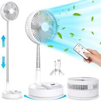Ventilador portátil oscilante con control remoto, ventilador de escritorio plegable, mini ventilador USB de 8 pulgadas 7200 mAh, ventilador de piso silencioso para oficina, dormitorio, camping - details 3